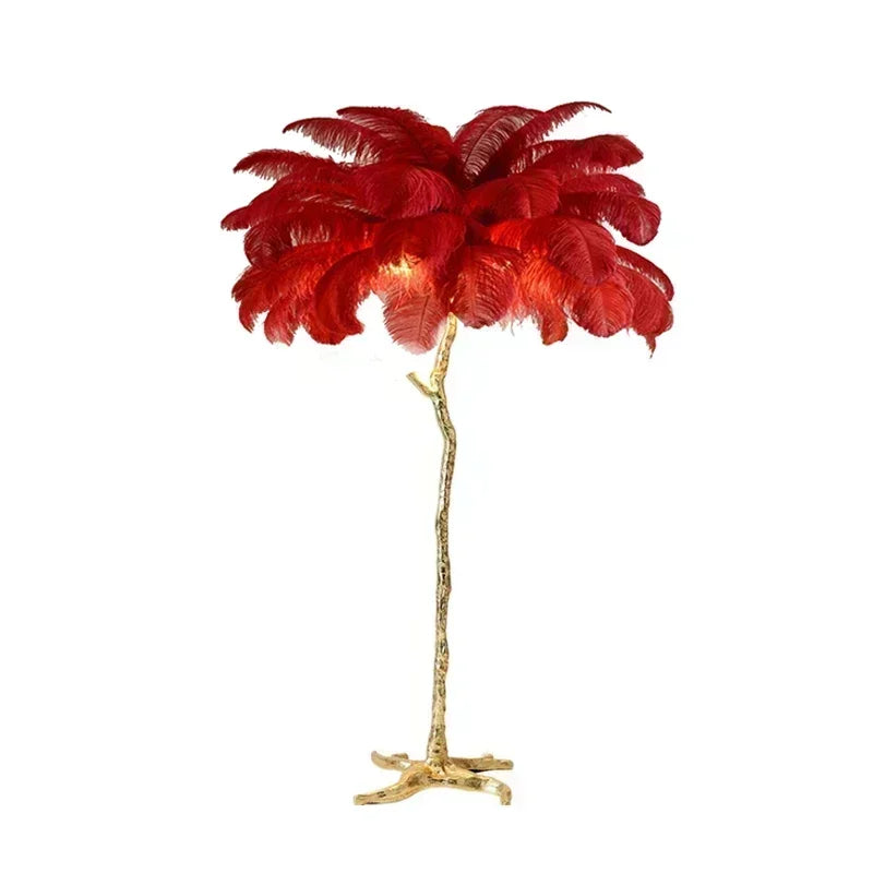 New Nordic Ostrich Feather Floor Lamp