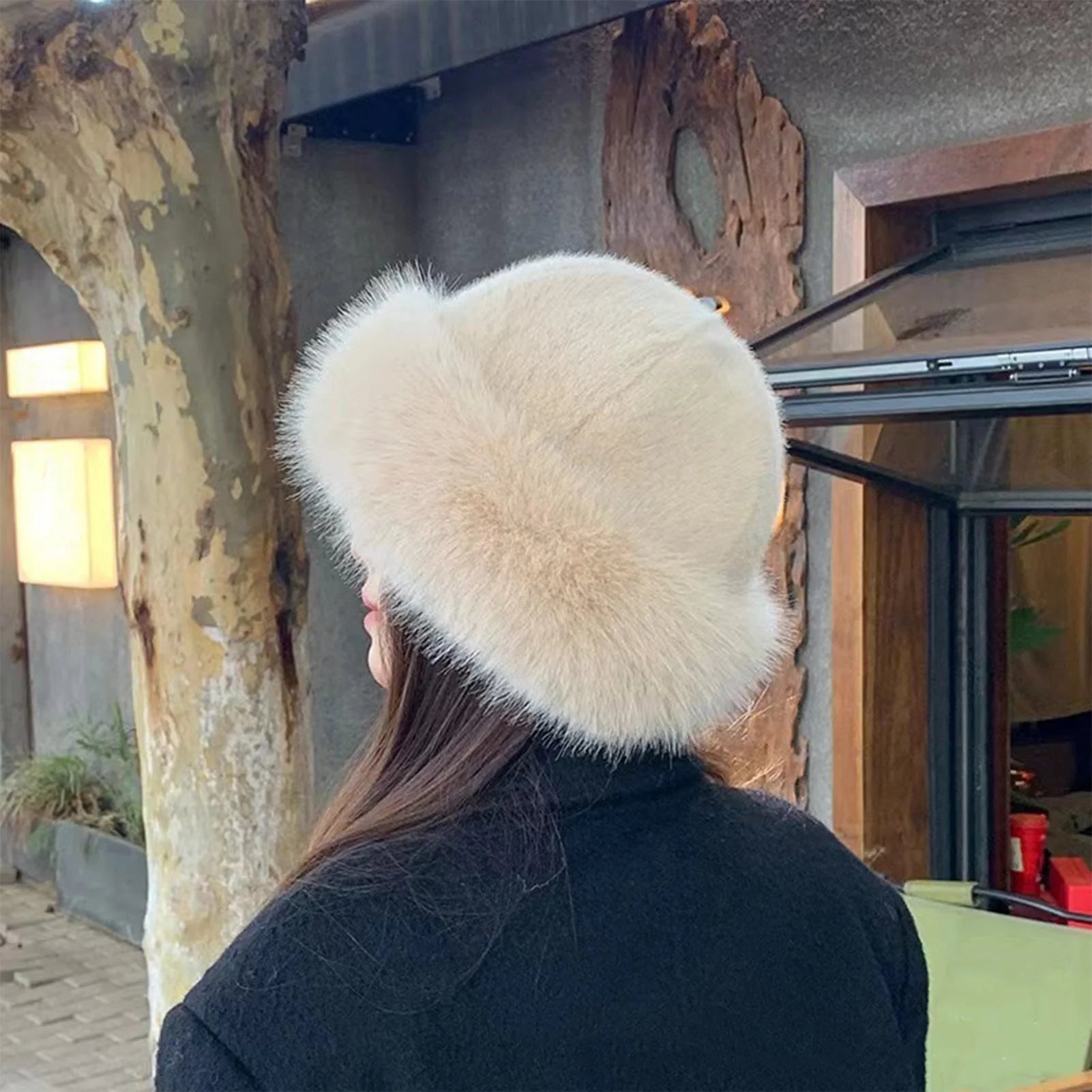 Women Fluffy Beanie winter Warm Thick Hat