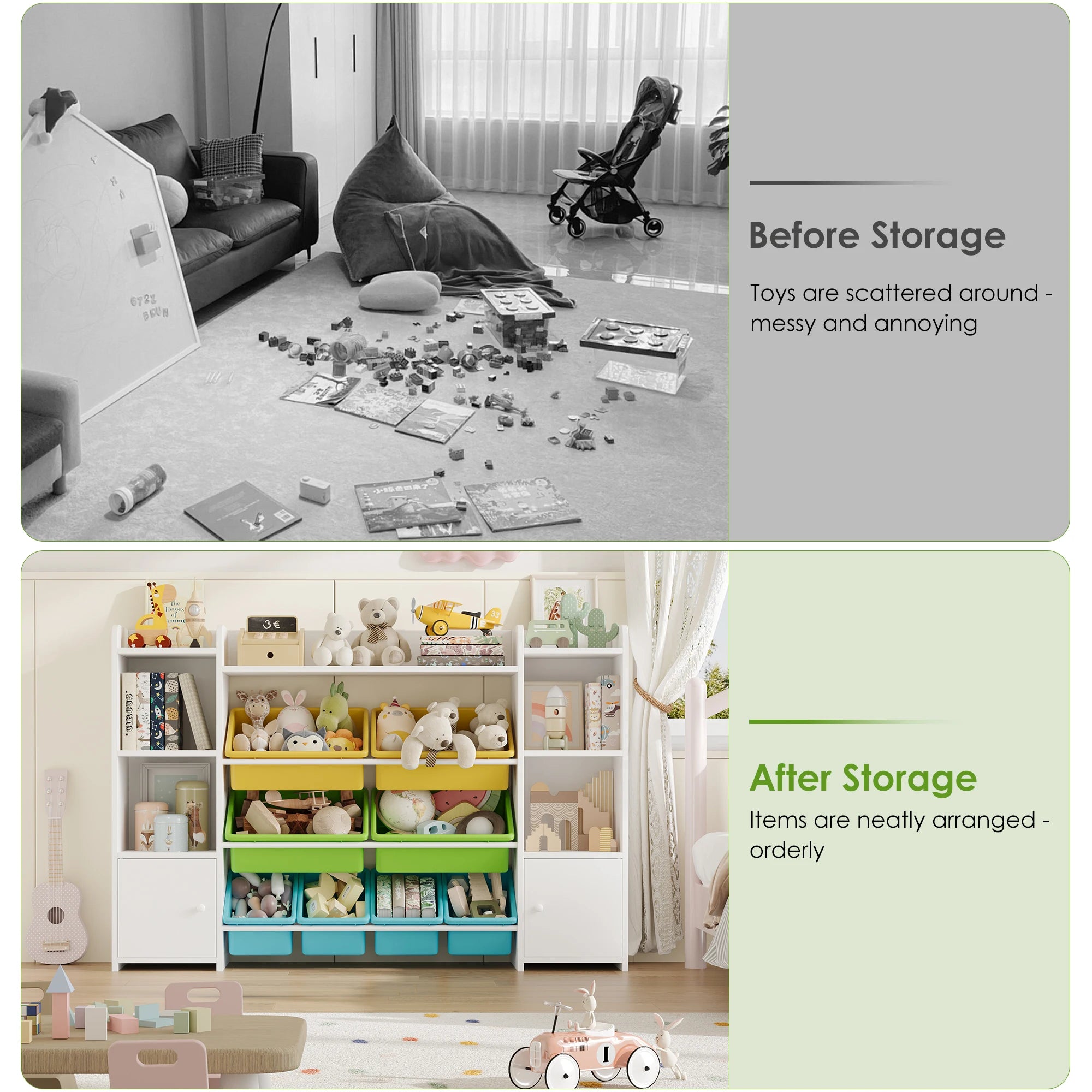 Getone Children's Bookcase & Toy Storage Unit