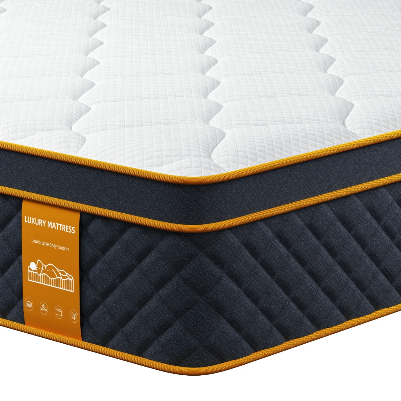 180x200x25cm Pocket Spring Mattress Memory Foam Bed