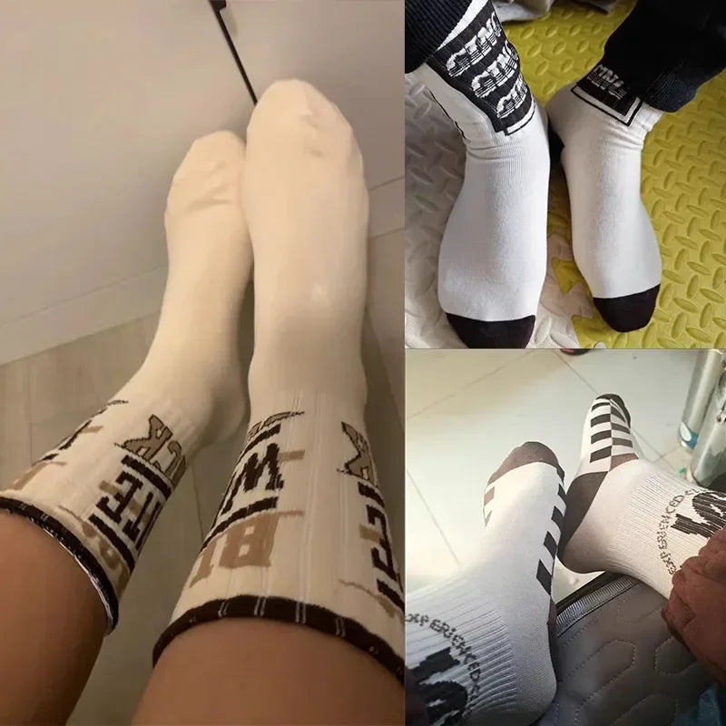 1/3/5/8 Pairs Retro American Men's Mid-rise Socks