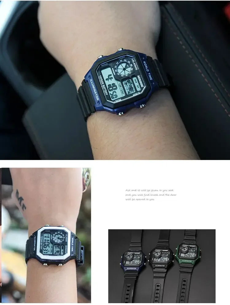 Military Digital Sports Watch