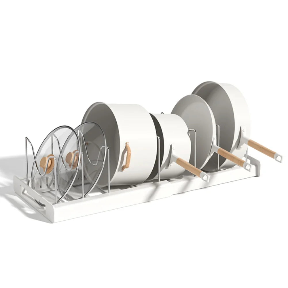 Kitchen utensil artifact pot storage rack