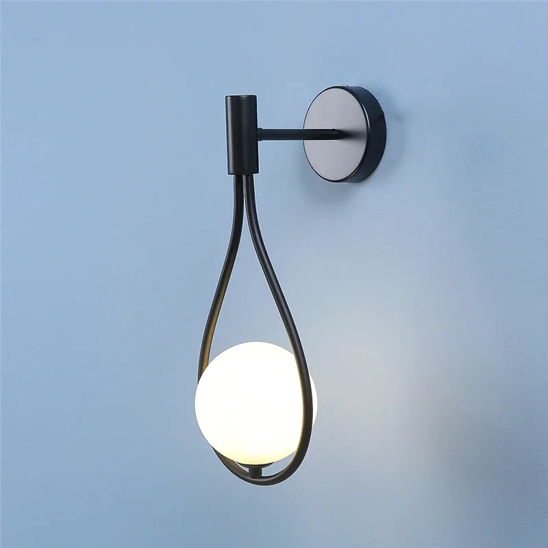 Modern Metal Glass Ball Wall Lamp