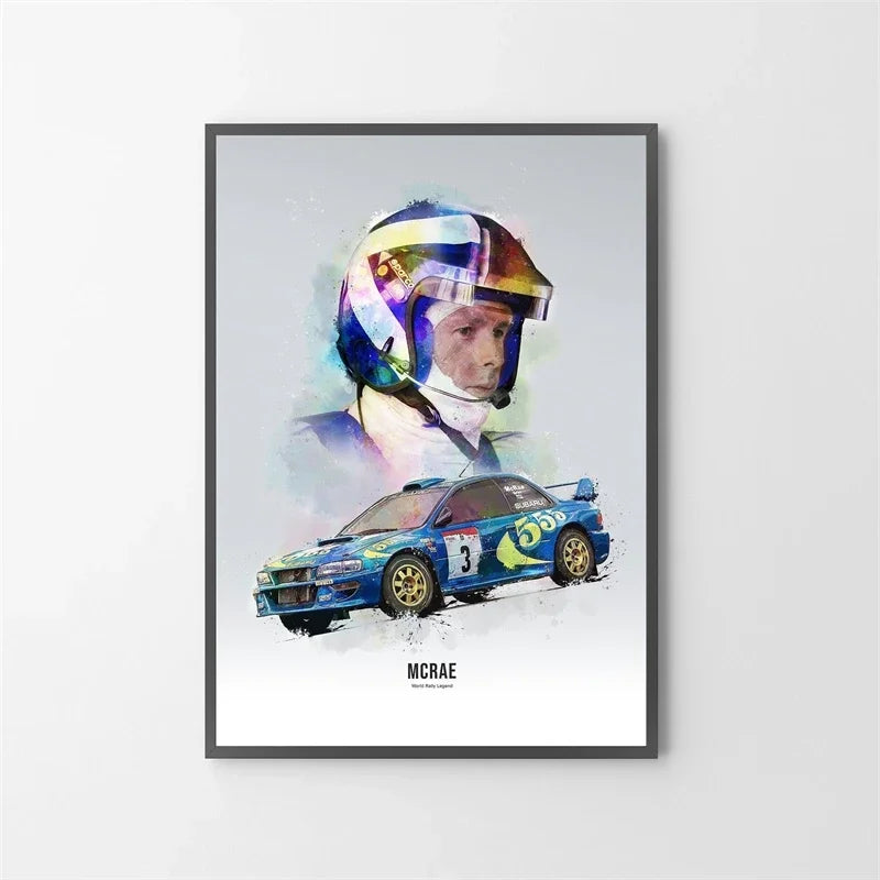 Watercolor F1 Grand Prix Racing Poster