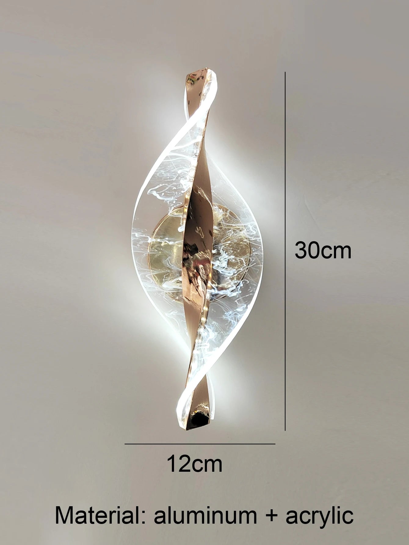 New LED Modern Gold/Black Acrylic wall lamp