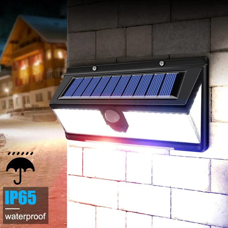 190LED Solar Motion Sensor Wall Lamp