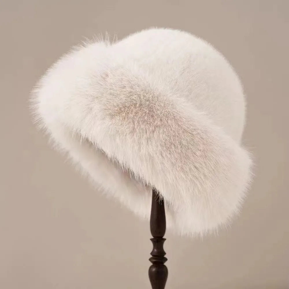 Women's Winter Fluffy Fur Bucket Hat