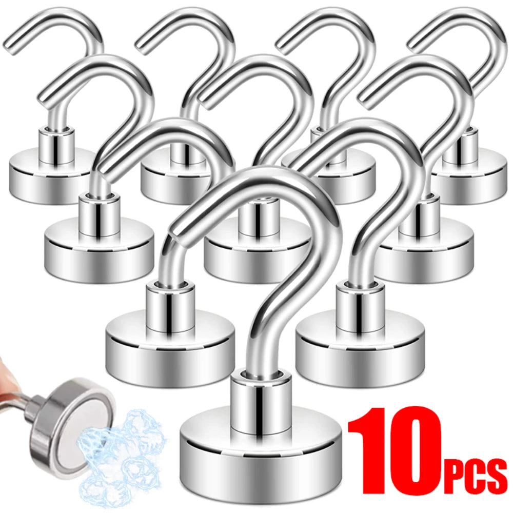 1/10PCS Metal Strong Magnetic Hooks