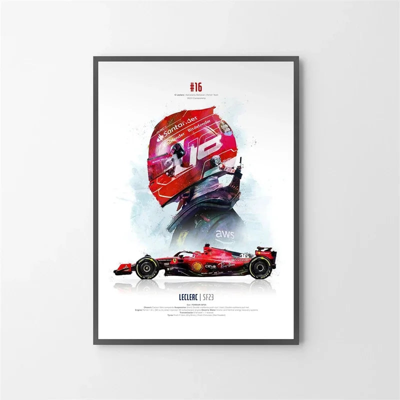 Watercolor F1 Grand Prix Racing Poster