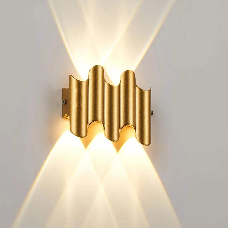 Aluminum Golden Body LED Wall Light