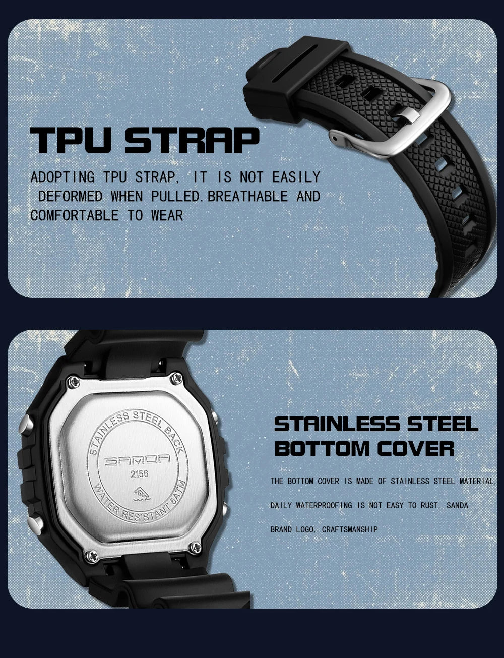 SANDA 2156 Men's Military Digital Watch