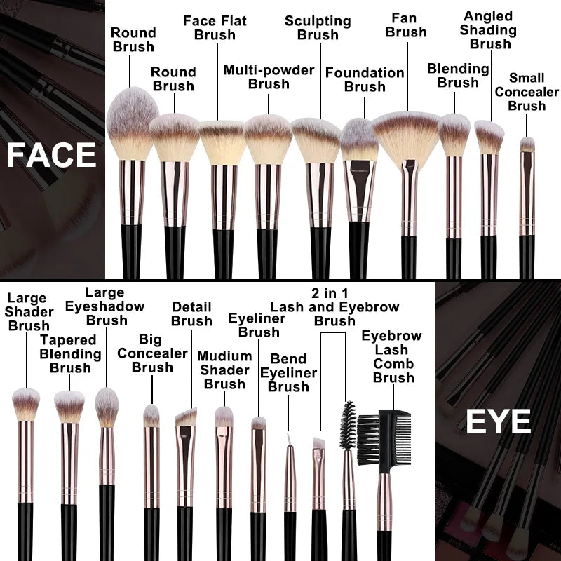 New Professional 3-20PCS Makeup Brushes Set