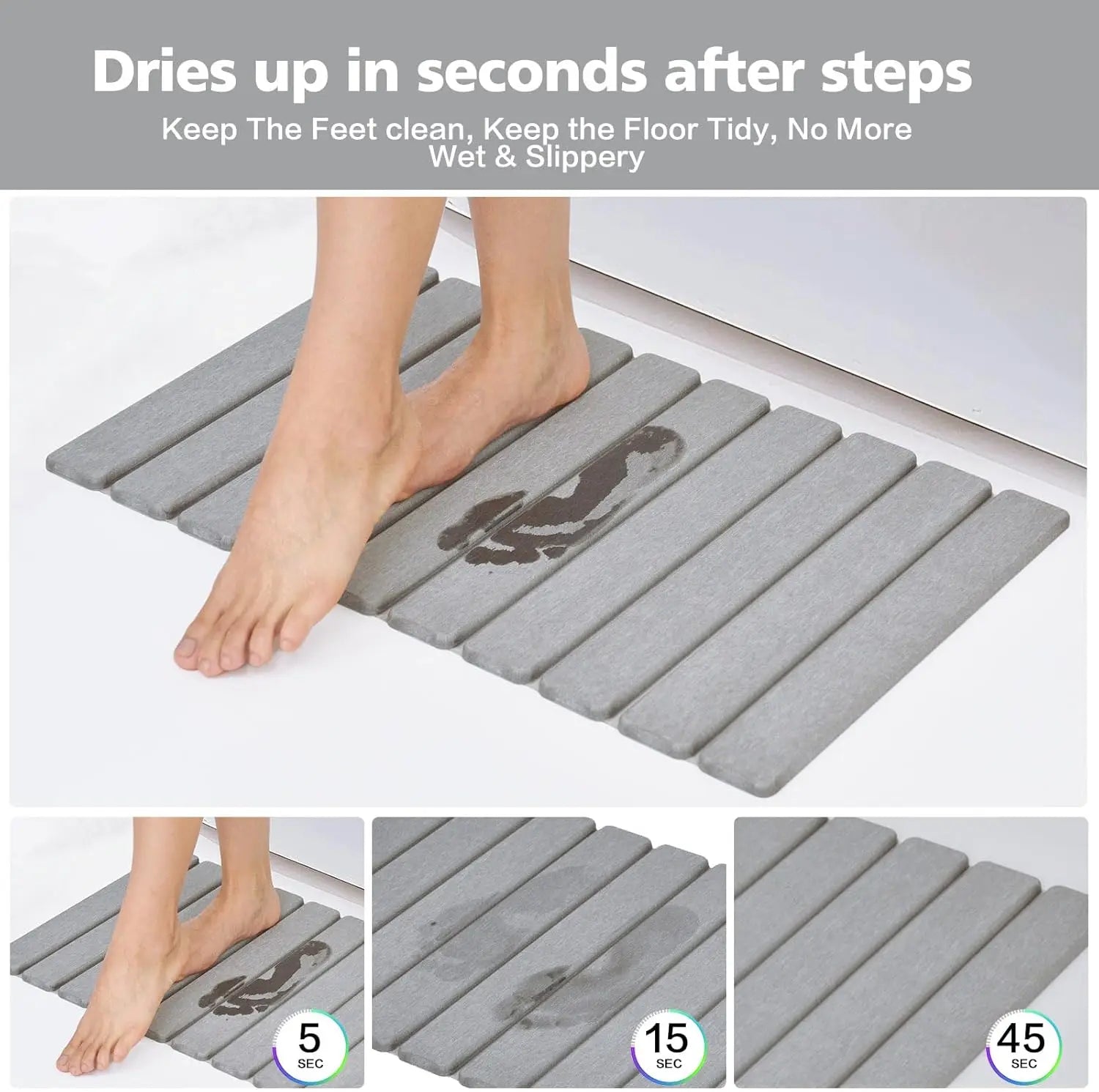 100% Diatomaceous Earth Bath Mat