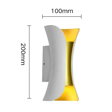 Aluminum Golden Body LED Wall Light