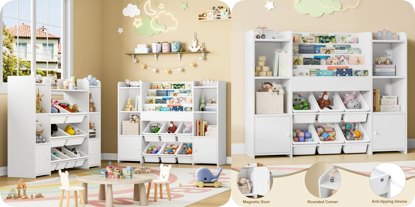 Getone 4-Tier Kids Toy Storage Unit & Bookshelf