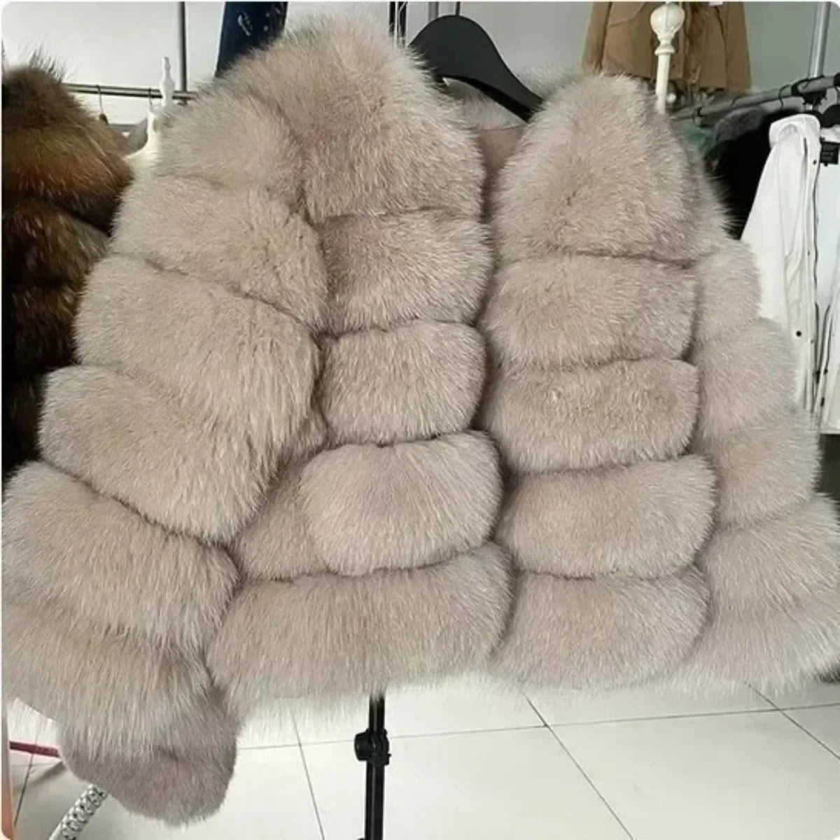 Women's Fashion faux fur coat
