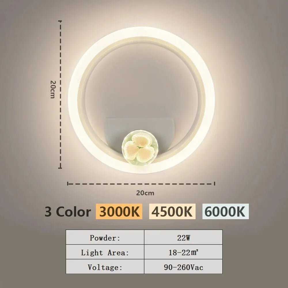 New Round Bedside Wall Lamps