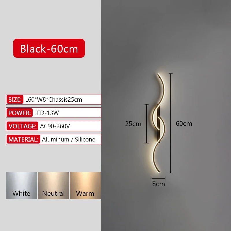New Long Strip LED Wall Lamp