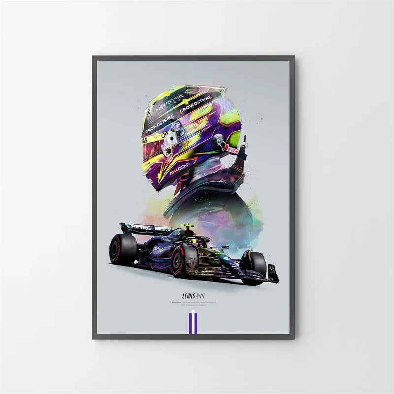 Watercolor F1 Grand Prix Racing Poster