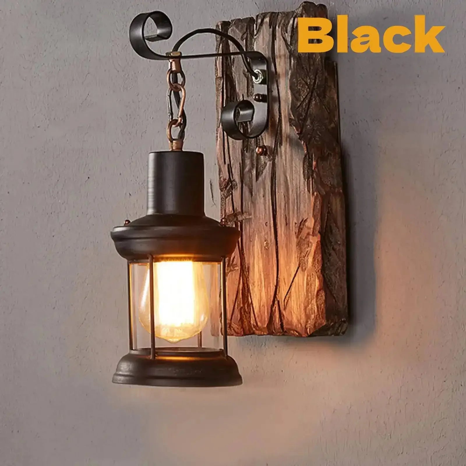 New Style Industrial Wood Wall Sconce Light