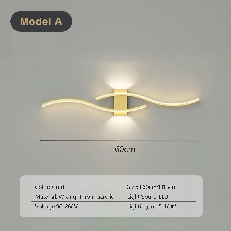 New Modern LED Strip Wall Lamp