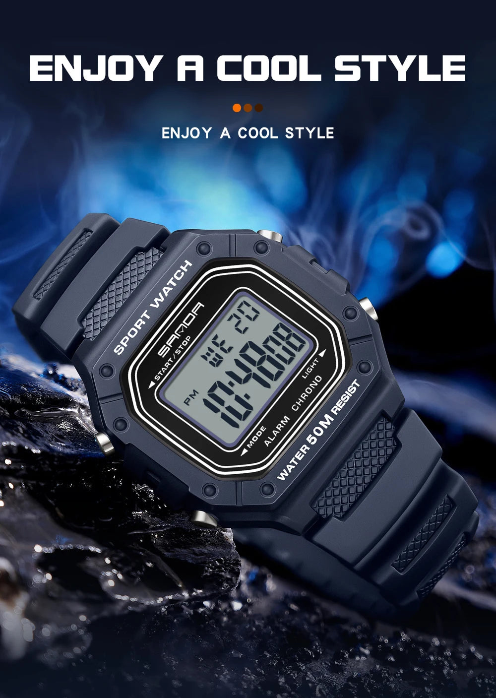 SANDA 2156 Men's Military Digital Watch