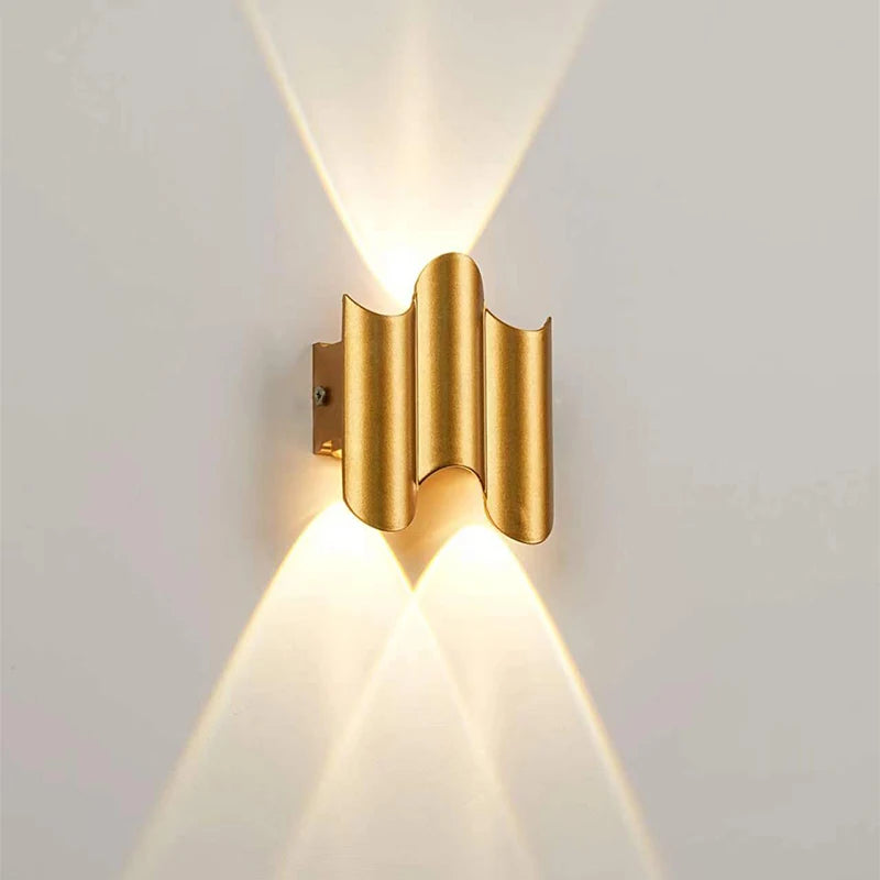 Aluminum Golden Body LED Wall Light