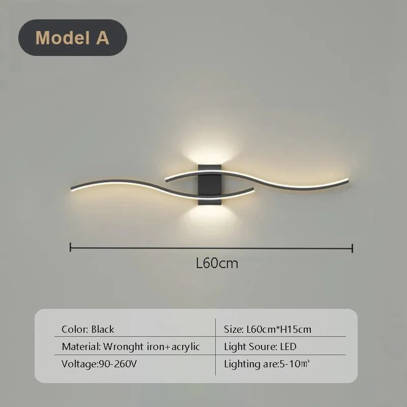 New Modern LED Strip Wall Lamp