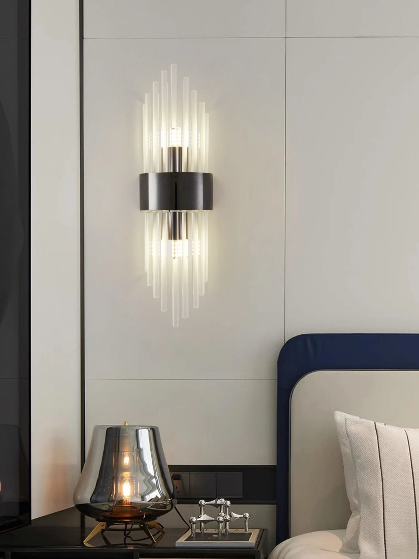 New Stainless Steel Crystal Wall Sconce Light