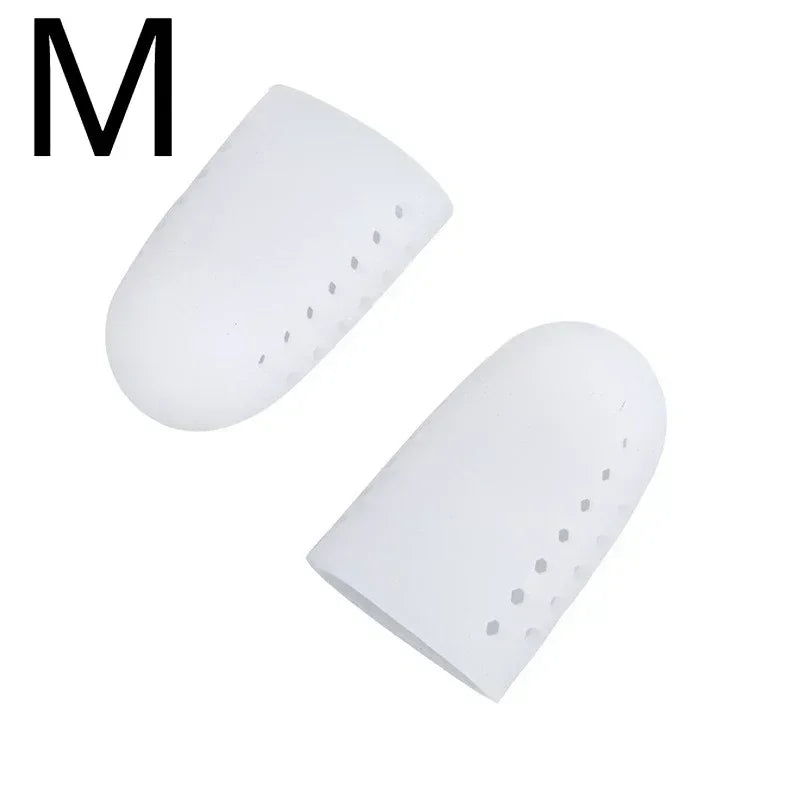 White Breathable Silicone Toe Protector Sleeves