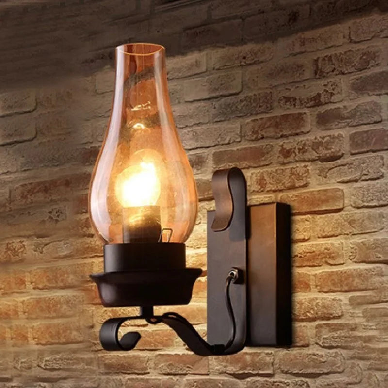 New Retro Industrial Iron Wall Lamp