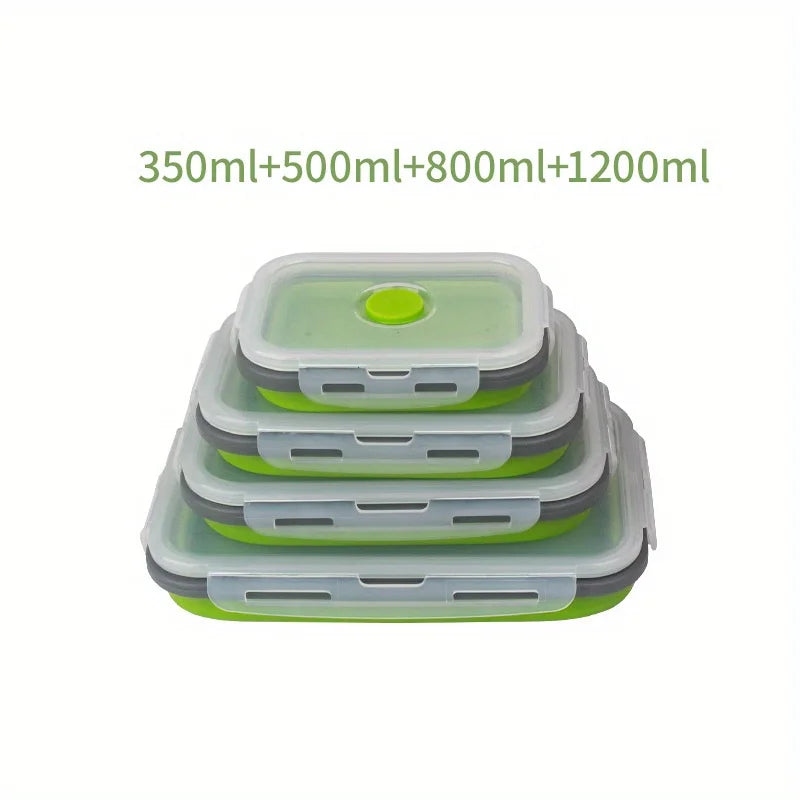 1/4pcs Collapsible Silicone Food Storage C