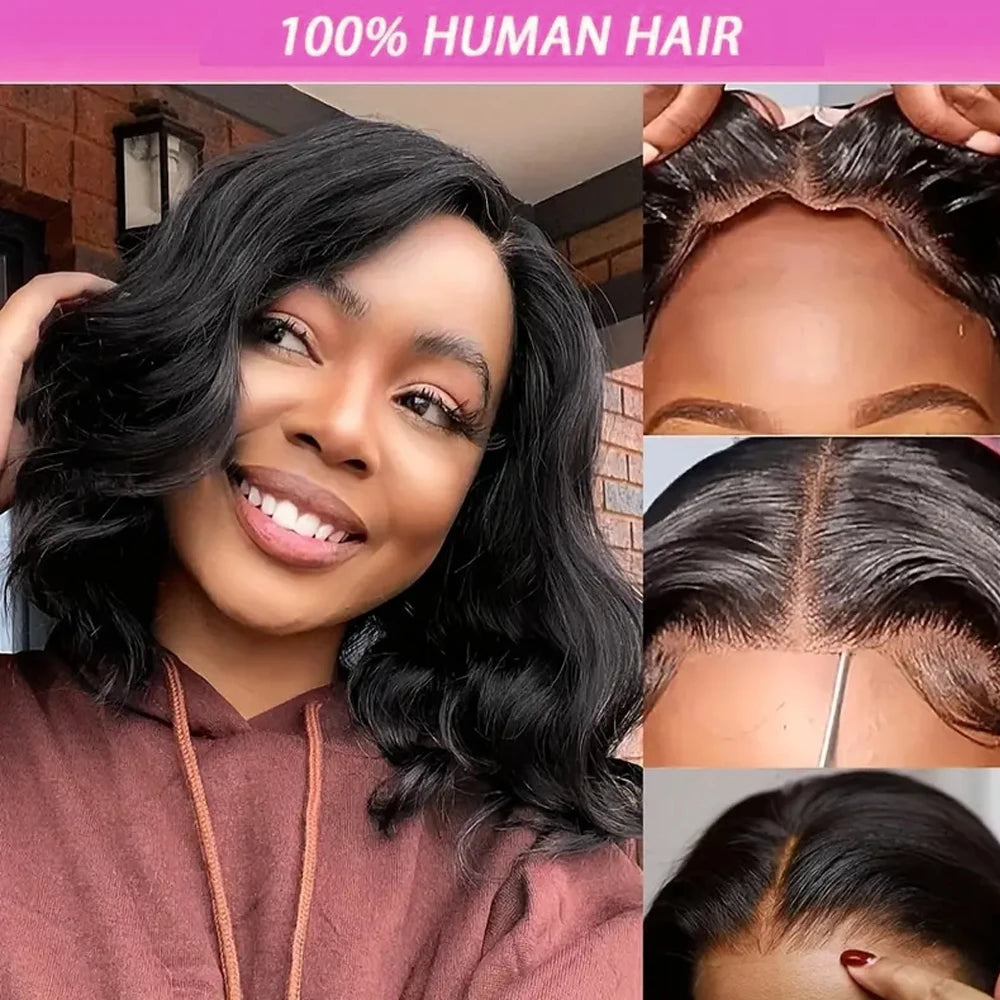 250% Density Body Wave Wear And Go Bob Wig