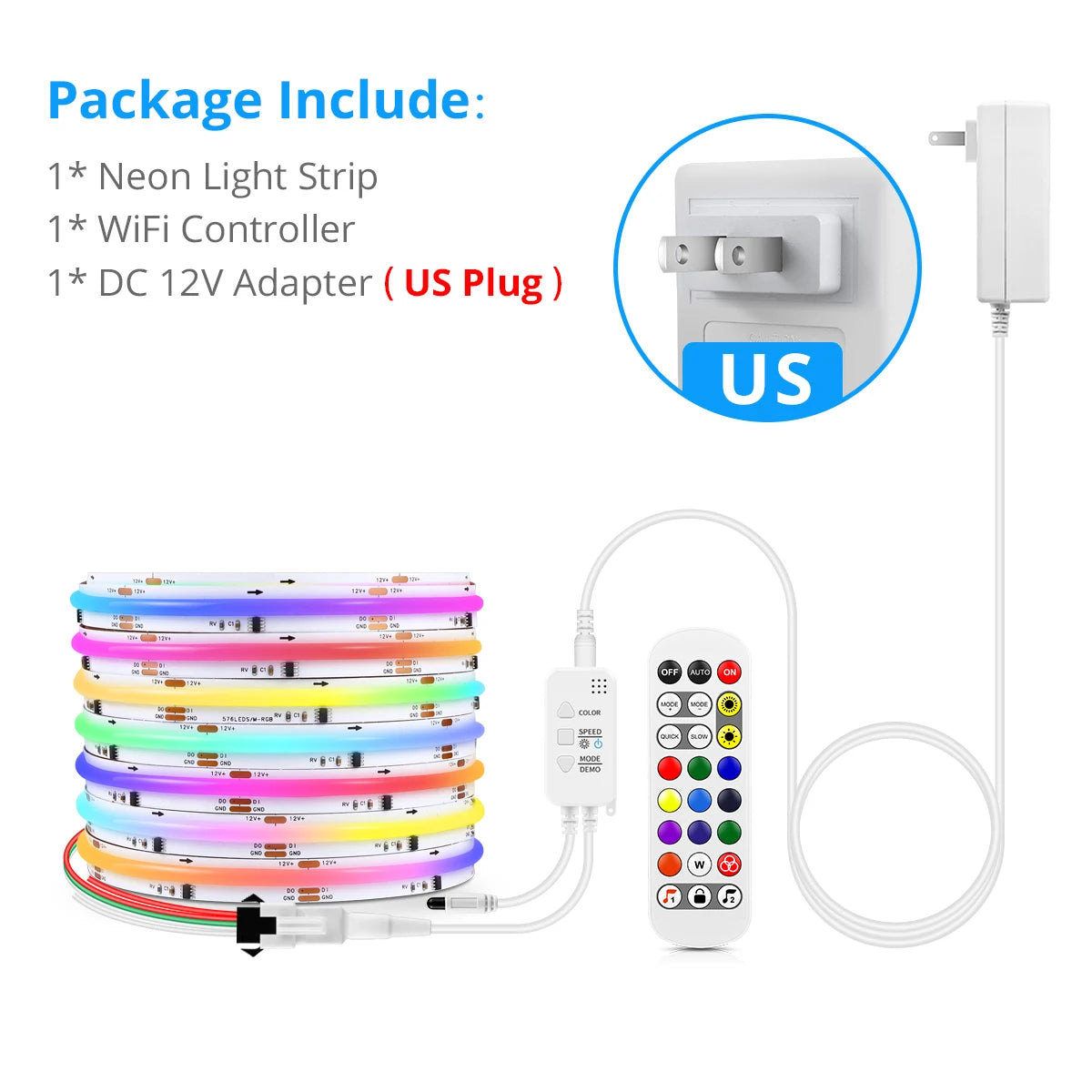 Tuya Smart RGBIC COB LED Strip Light (Addressable & Voice Control)