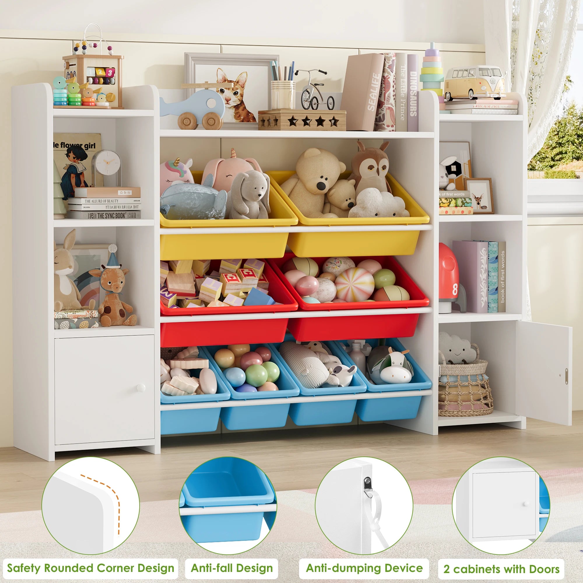 Getone Children's Bookcase & Toy Storage Unit