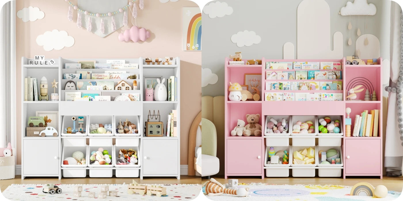 Getone 4-Tier Kids Toy Storage Unit & Bookshelf