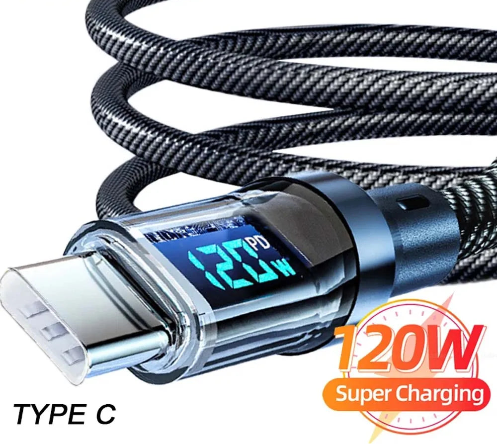 120W Type C Super Fast Charging Cable