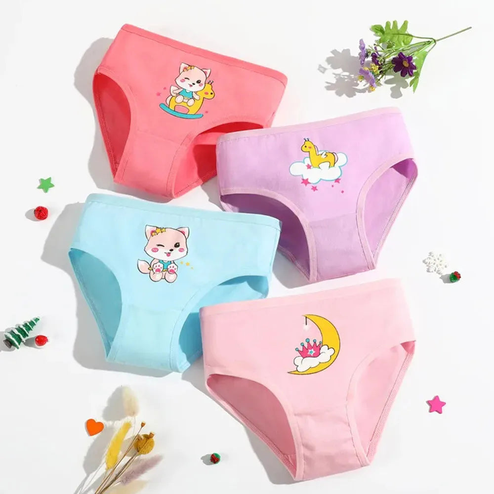 1/4/8/12 Pcs Children Girls Panties Sets
