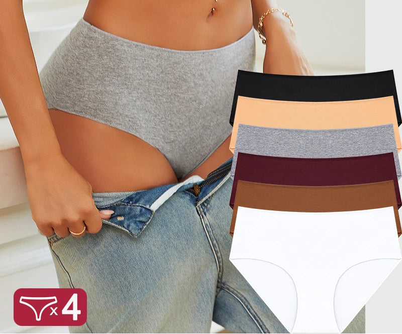 Women High Waist Briefs Seamless Underwear
