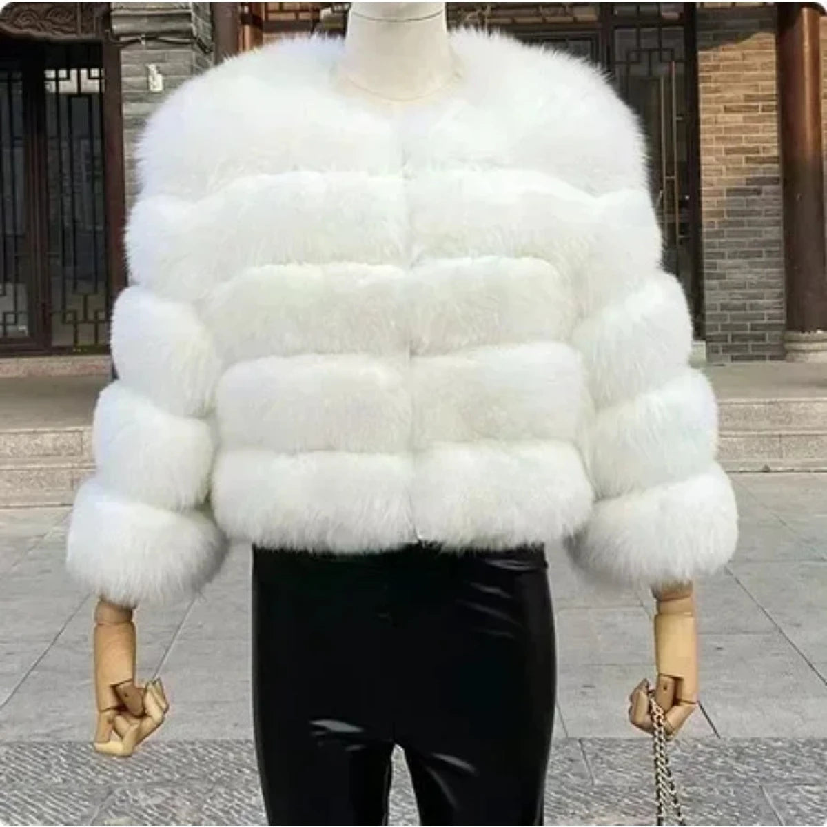 Women's Fashion faux fur coat
