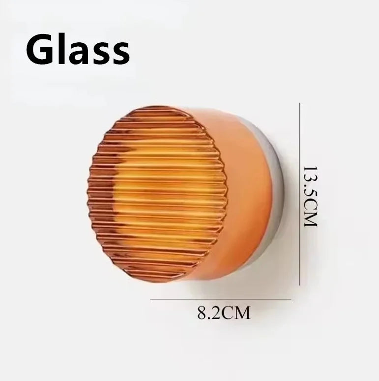New Modern Glass Round Wall Sconce Light