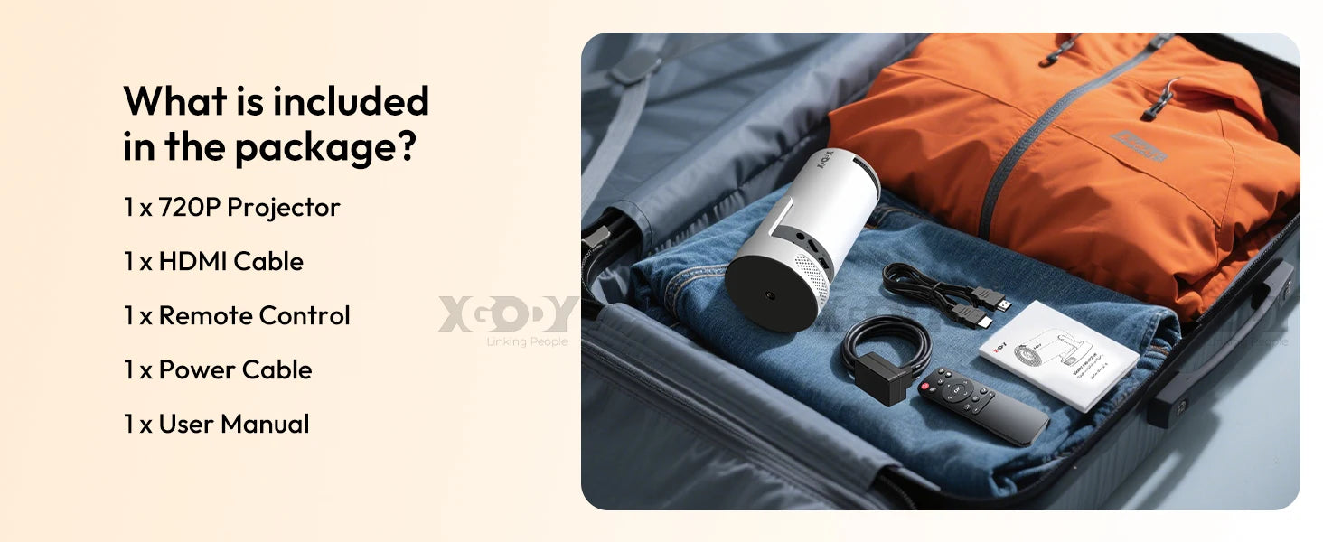 XGODY 4K/1080P LED Projector