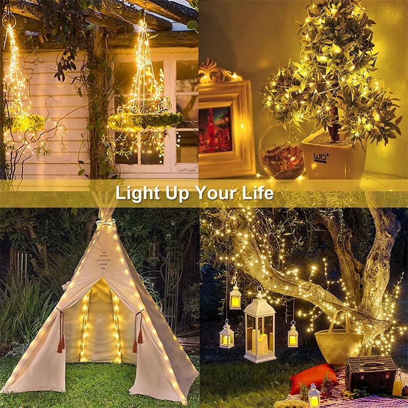 LED Solar Garden Fairy String Lights