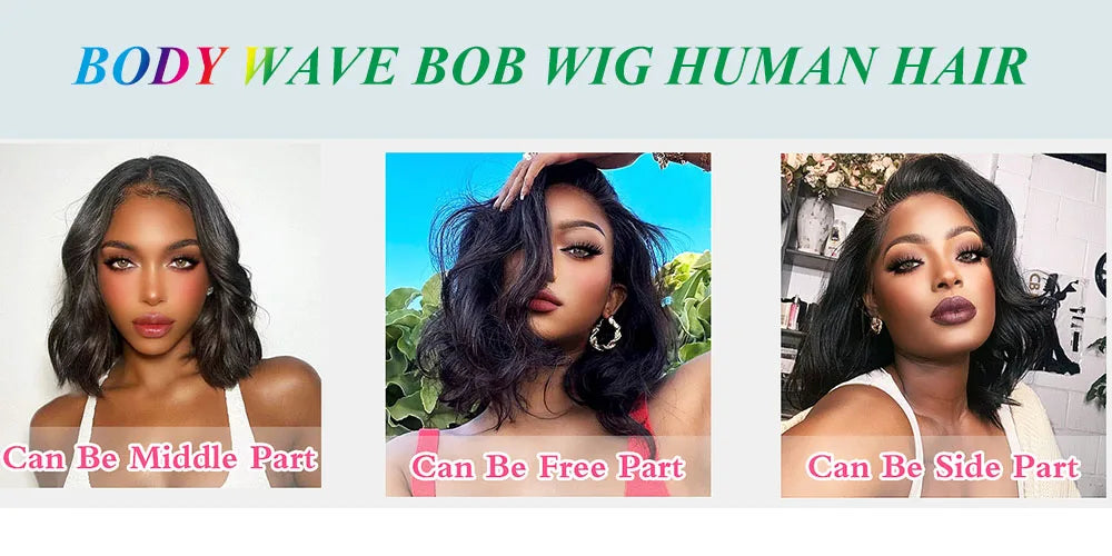 250% Density Body Wave Wear And Go Bob Wig