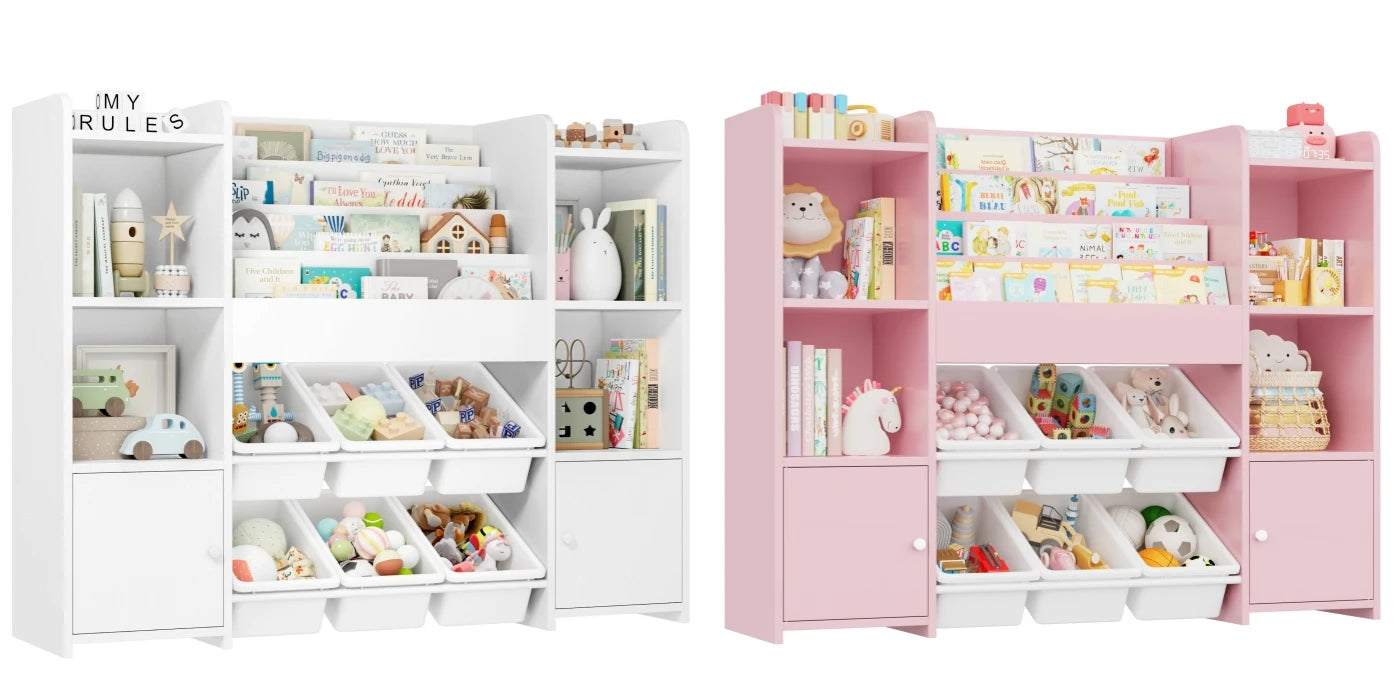 Getone 4-Tier Kids Toy Storage Unit & Bookshelf
