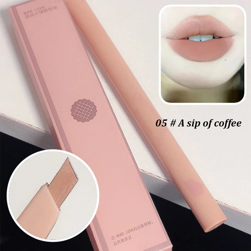 Automatic rotating waterproof lasting no color outline lipstick
