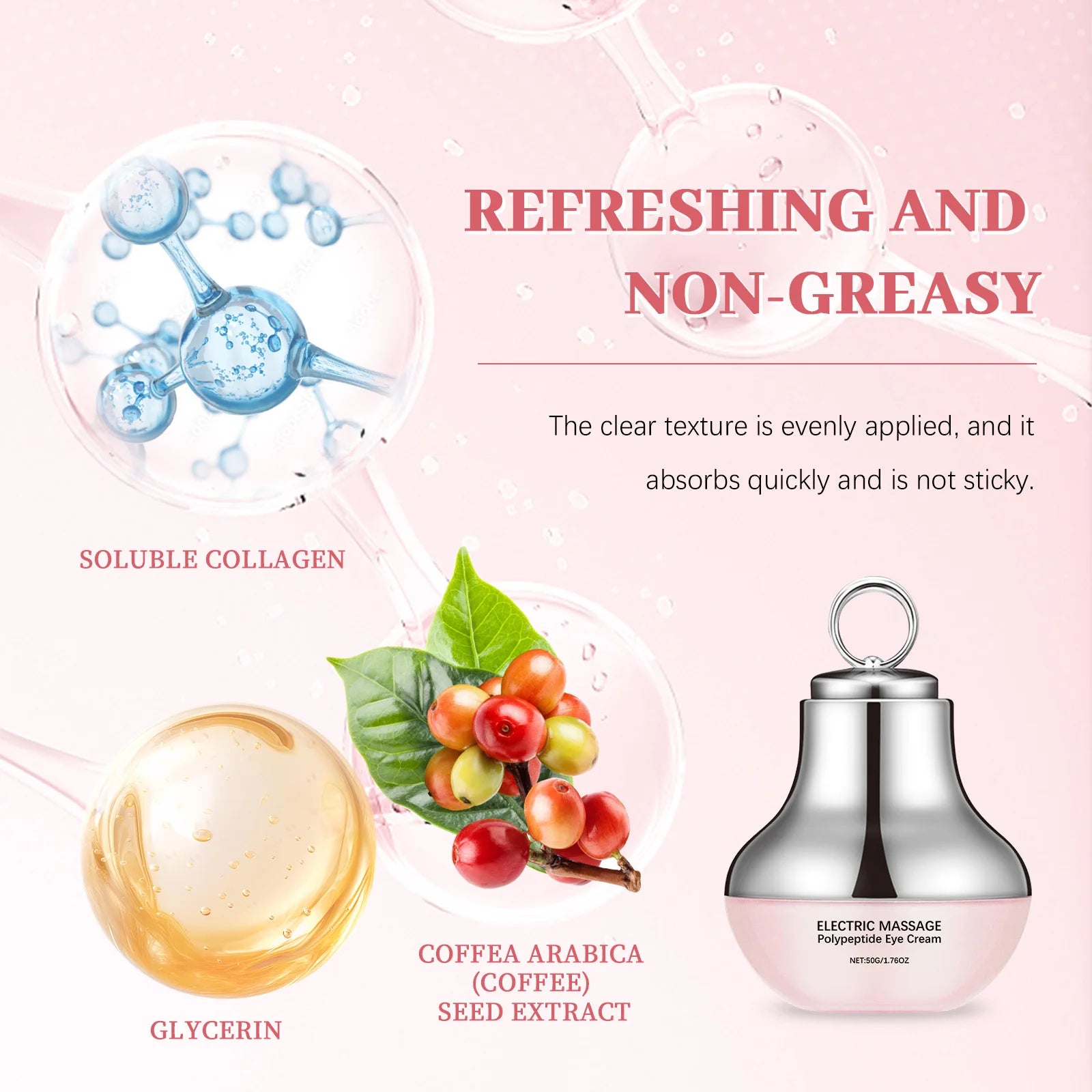 New Electric Massage Polypeptide Firming Eye Cream