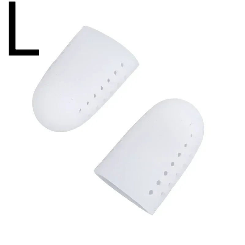White Breathable Silicone Toe Protector Sleeves