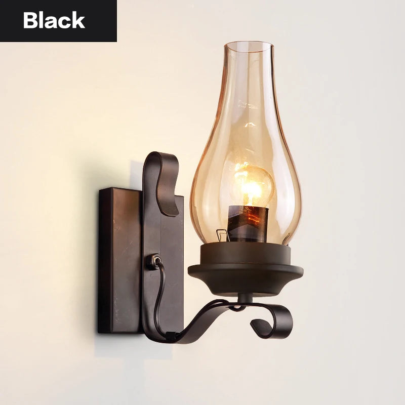 New Retro Industrial Iron Wall Lamp